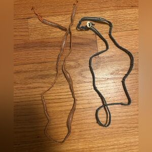 Wrap Beaded Necklaces/Bracelets - Blue and Orange